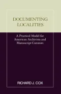Documenting Localities