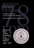 Seventy Years of Issues : Historical 78 rpm Pressings from Original Vocal Masters (1931-2001)