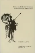 Studies on the Text of Suetonius de Grammaticis et Rhetoribus