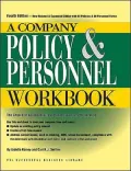 A Company Policy and Personnel Workbook