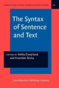Syntax of Sentence and Text: A Festschrift for Frantisek Danes