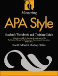 Mastering APA Style: Student's Workbook and Training Guide