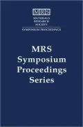 Multifunctional Materials Vol. 175: Material Research Society Symposium Proceedings