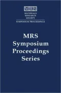 Amorphous and Heterogeneous Silicon Thin Films: Fundamentals to Devices-1999  Symposium Held April 5-9, 1999, San Francisco, Calirofnia, U.S.A.