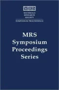 Materials Issues in Novel Si-Based Technology Materials Research Society Symposium Proceedings