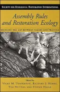 Assembly Rules and Restoration Ecology: Bridging the Gap Between Theory and Practice