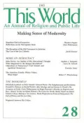 Making Sense of Modernity: Religion and Public Life