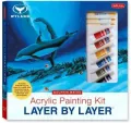 Acrylic Painting Kit Layer by Layer: Dolphin Mates