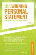 How to Write a Winning Personal Statement for Graduate and Professional School