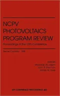NCPV Photovoltaics Program Review: Proceedings of the 15th Conference