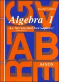 Algebra 1: An Incremental Development
