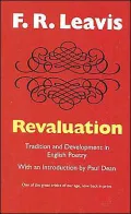 Revaluation: Tradition and Development in English Poetry
