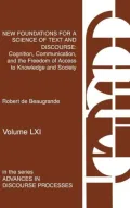 New Foundations for a Science of Text and Discourse