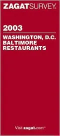 Washington, DC and Baltimore Restaurants 2003