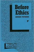 Before Ethics