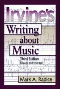 Irvine's Writing about Music