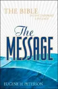 The Bible the Message: Burgundy Bonded Leather