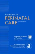 Guidelines for Perinatal Care