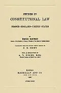 Studies in Constitutional Law France, England, United States
