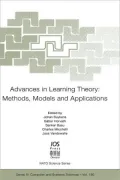 Advances in Learning Theory: Methods, Models, and Applications