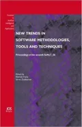 New Trends in Software Methodologies, Tools and Techniques