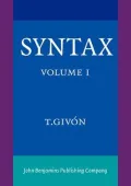 Syntax I, Vol. 1