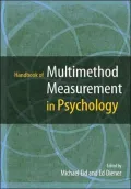Handbook of Multimethod Measurement in Psychology