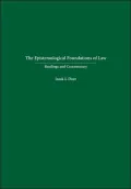 Epistemological Foundations of Law Readings and Commentary