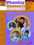 Phonics Games: Centers for Up to 6 Players, Level B