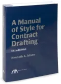 A Manual of Style for Contract Drafting