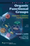 Book cover of Review of Organic Functional Groups: Introduction to Medicinal Organic Chemistry
