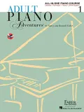 Book cover of Adult Piano Adventures: All-in-one Lesson Book 1, a Comprehensive Piano Course