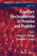 Capillary Electrophoresis of Proteins and Peptides