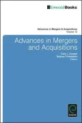 Advances in Mergers and Acquisitions