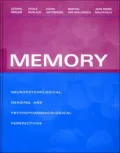 Memory: Neuropsychological, Imaging and Psychopharmacological Perspectives