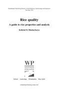Book cover of Rice Quality