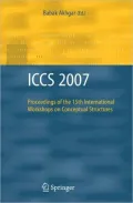 Iccs 2007: Proceedings of the 15th International Workshops on Conceptual Structures