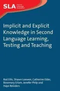 Implicit and Explicit Knowledge in Second Language Learning, Testing and Teaching