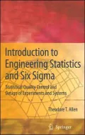 Introduction To Engineering Statistics And Six Sigma