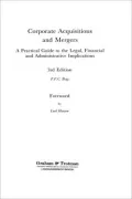 Corporate Acquisitions And Mergers (3rd Edition, 1991)