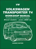 Volkswagen Transporter T4 Workshop Manual: Diesel Models - Years 2000 On