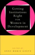 Getting Institutions Right For Women In Development