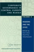 Corporate Goverabce In Central Europe And Russia, Vol. 1