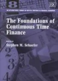 Foundations of Continuous Time Finance