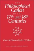 The Philosophical Canon In The Seventeenth And Eighteenth Centuries