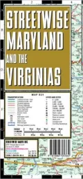 Streetwise Maryland & Virginia Map - Laminated State Road Map of Maryland & Virginia - Folding Pocket Size Travel Map