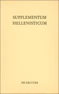 Supplementum Hellenisticum (Texte und Kommentare Series, Band 11)