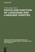 Status and Function of Languages and Language Varieties - Ulrich Ammon - Library Binding