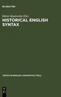 Historical English syntax