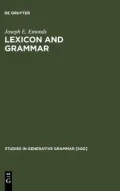 Lexicon and Grammar: The English Syntaction